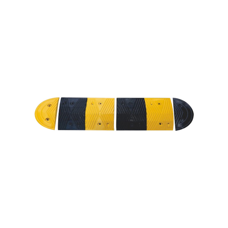 Hot Sale Yellow And Black 50cm Long Portable Road Rubber Speed Bumps